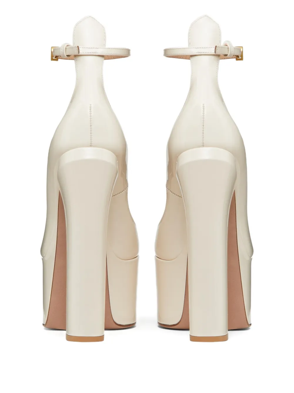 Valentino Garavani 155 mm Tan-Go pumps met plateauzool Beige