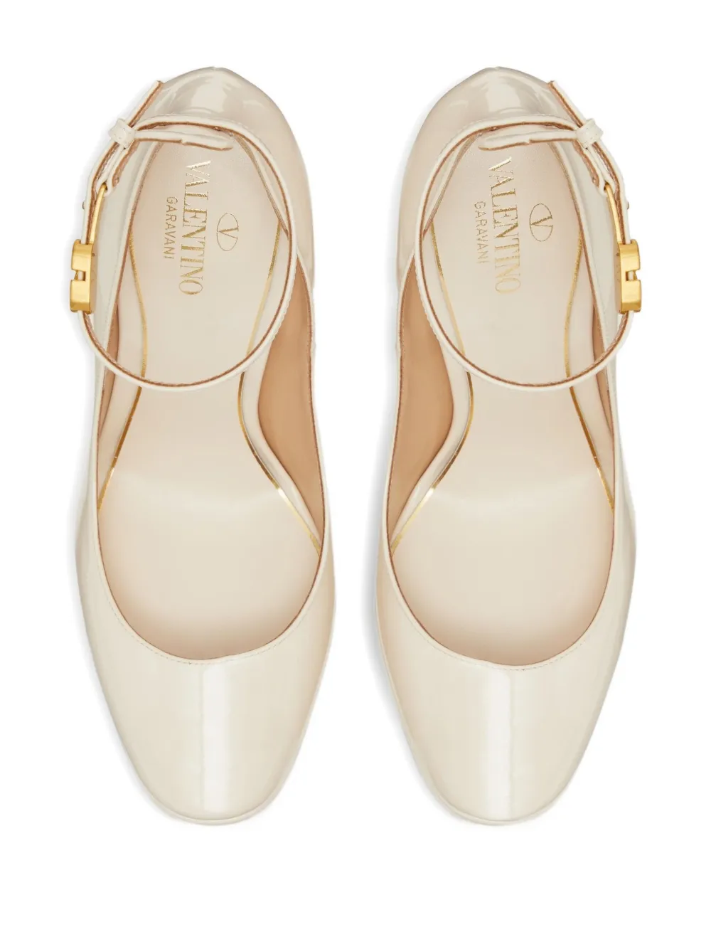 Valentino Garavani 155 mm Tan-Go pumps met plateauzool Beige