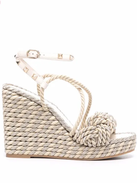Valentino Garavani Rockstud wedge sandals