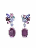 John Hardy 18kt white gold Kala Saru gemstone earrings - Purple