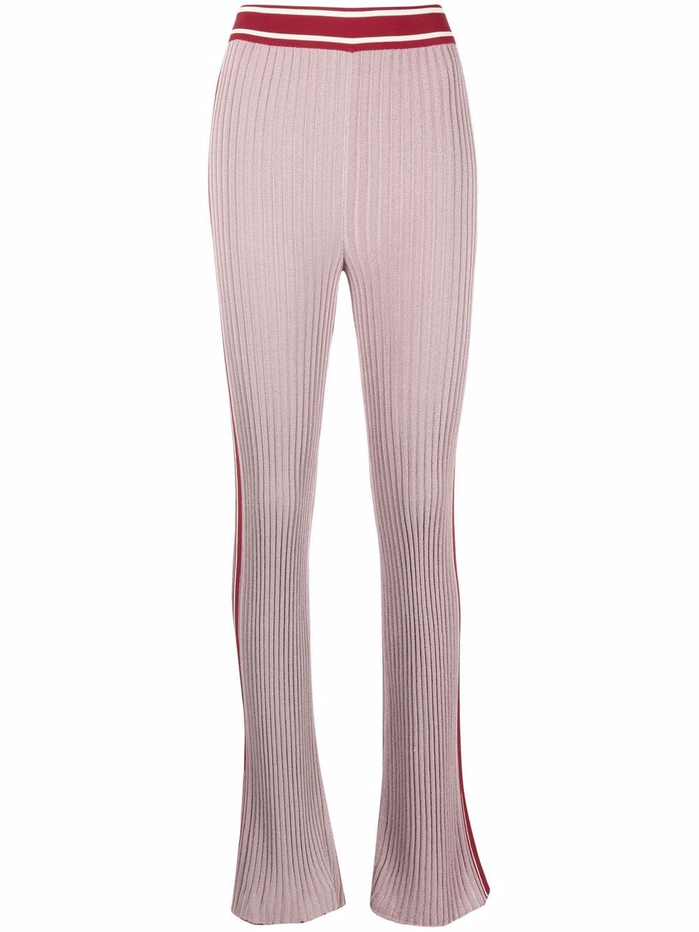 pink ribbed trousers