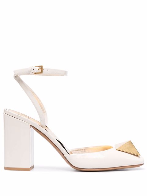 Valentino Garavani One Stud 90mm patent leather pumps