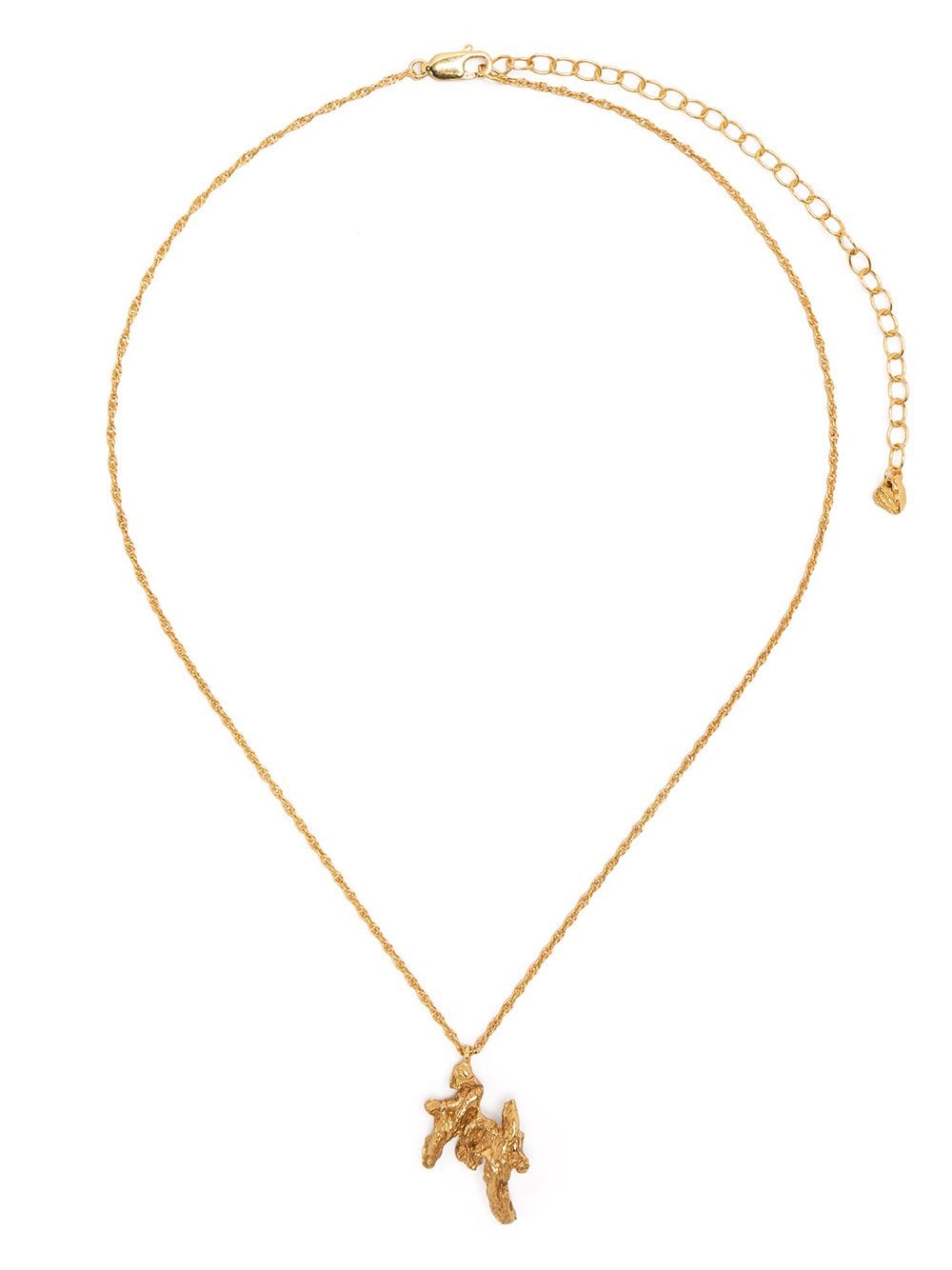 Shop Loveness Lee M Alphabet Necklace In Gold