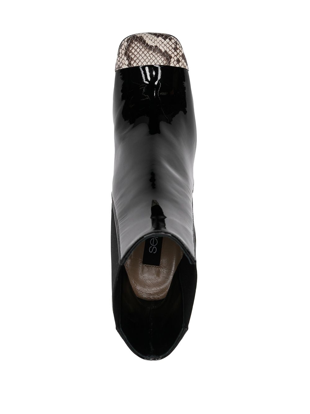 Shop Sergio Rossi Contrasting Toecap Boots In Black
