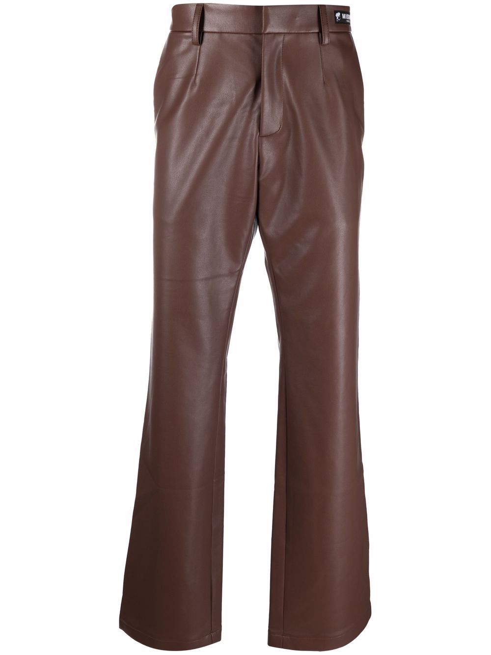 

MISBHV flared vegan leather trousers - Brown