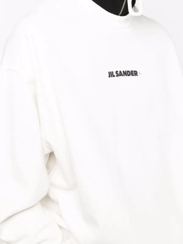 Jil Sander + logo-print Crew Neck Sweatshirt - Farfetch