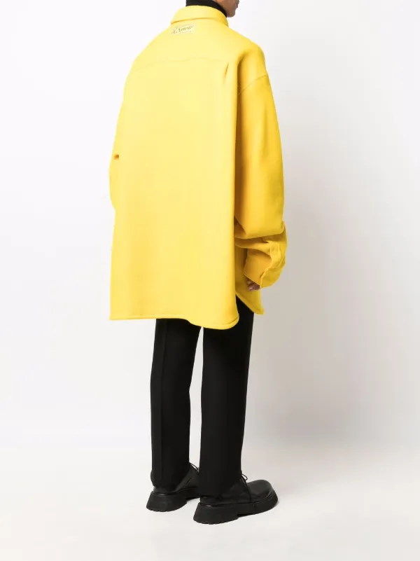 Raf Simons Slouchy Overshirt Coat - Yellow