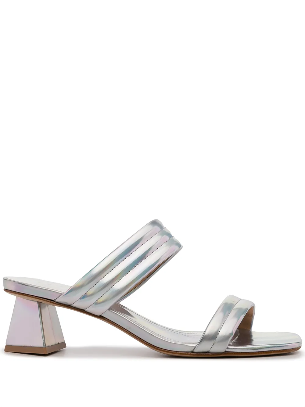 

Schutz sandalias con doble tira - Plateado