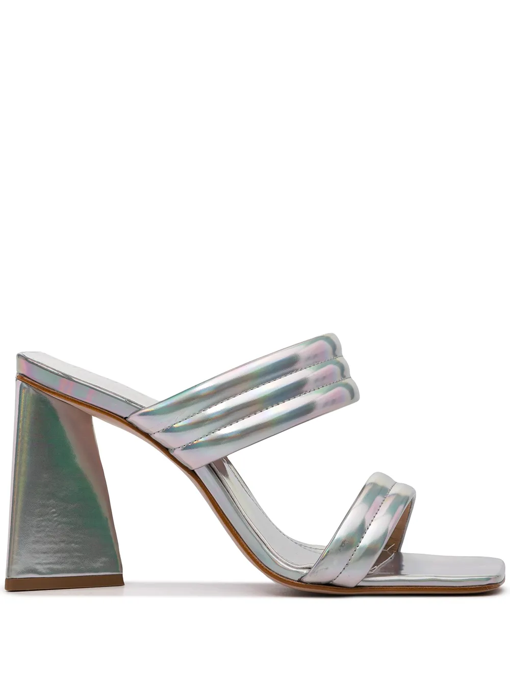 

Schutz padded-detail mules - Silver