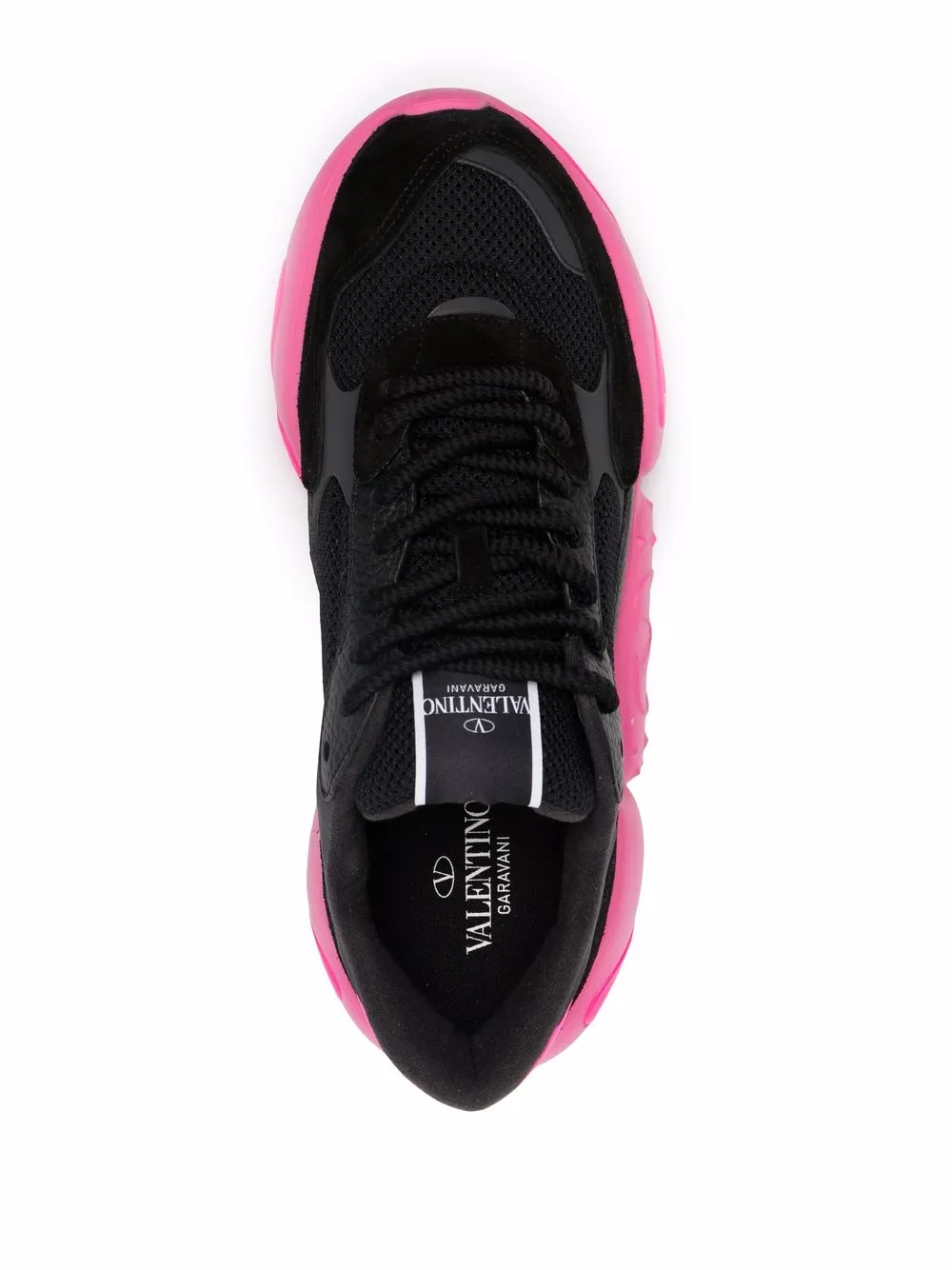 Valentino Garavani Bubbleback Low-top Sneakers in Black, view 4