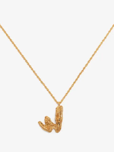 LOVENESS LEE W alphabet pendant necklace