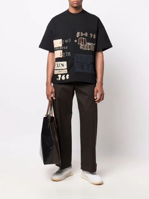 Jil Sander graphic-patch Cotton T-shirt 