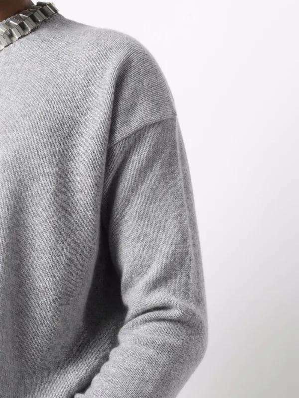 Jil Sander Long Sleeved Knit Jumper | Grey | FARFETCH