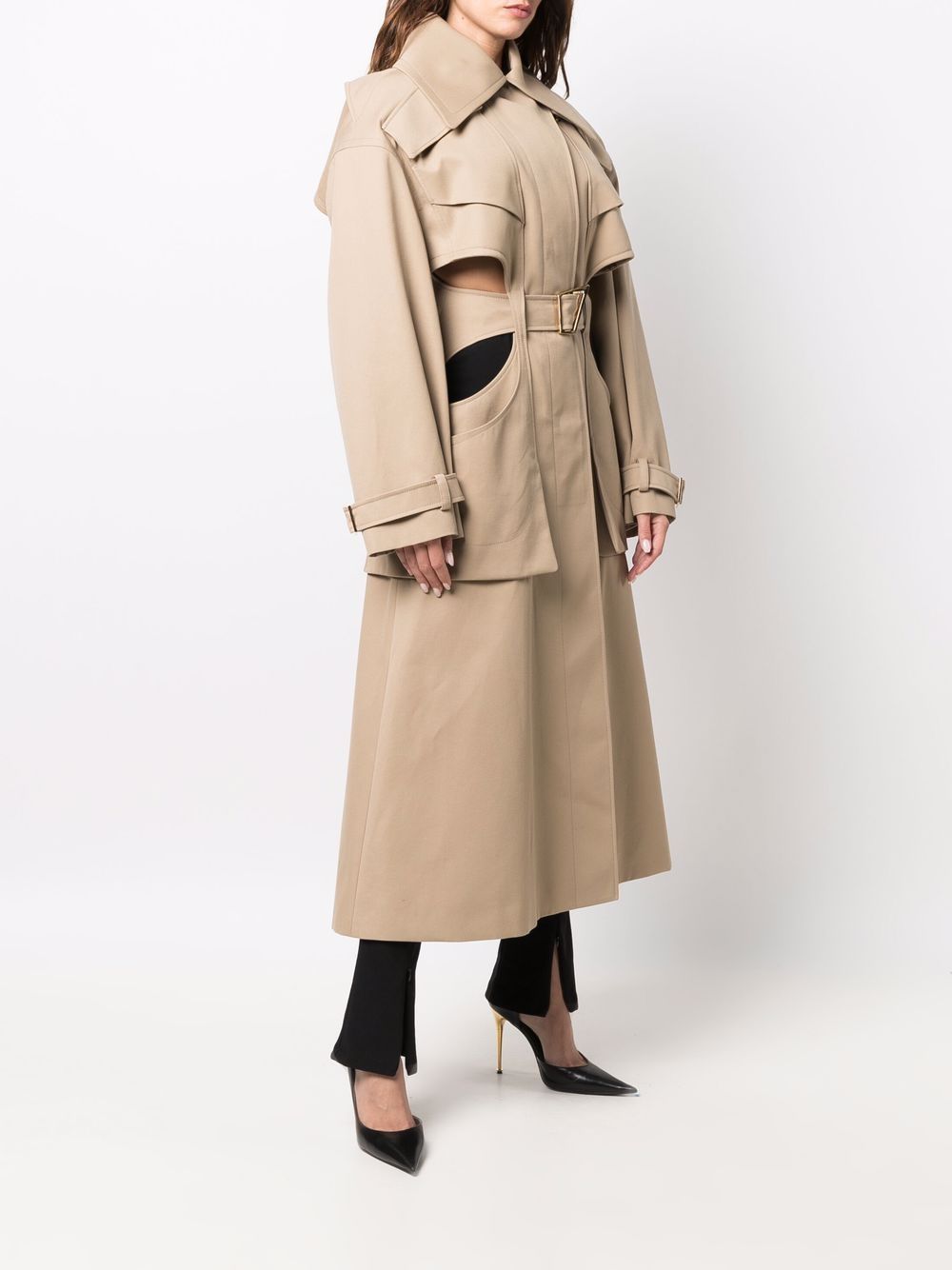 Mugler cut-out Oversized Trench Coat - Farfetch