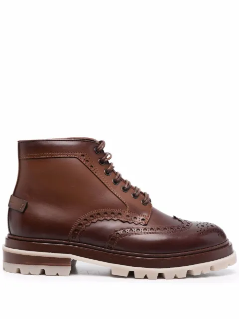 Santoni Polacco brogue ankle boots