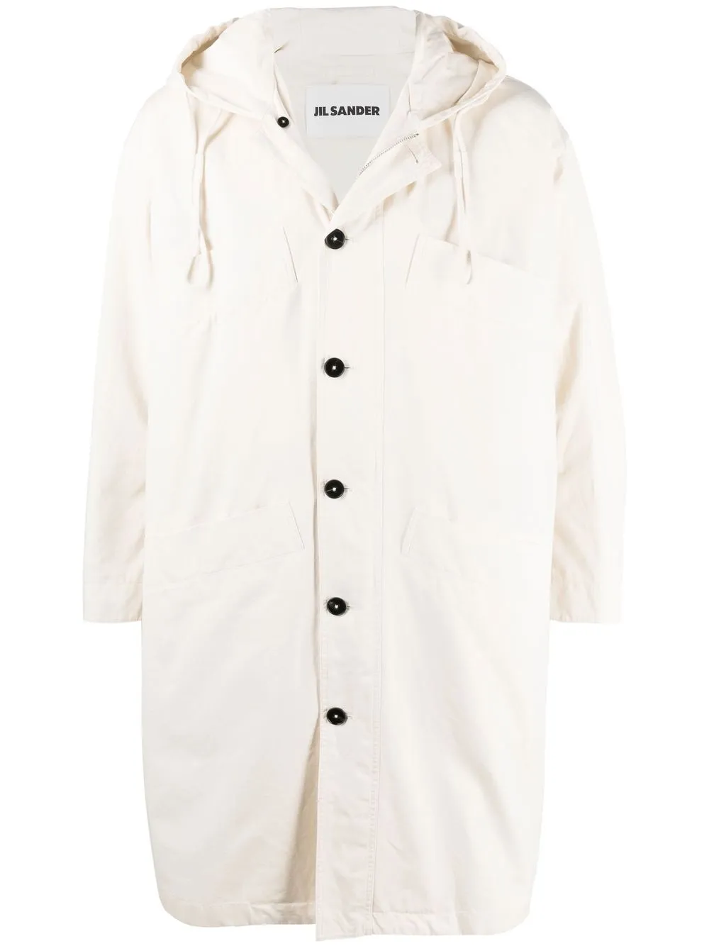 

Jil Sander oversized hooded parka coat - Neutrals