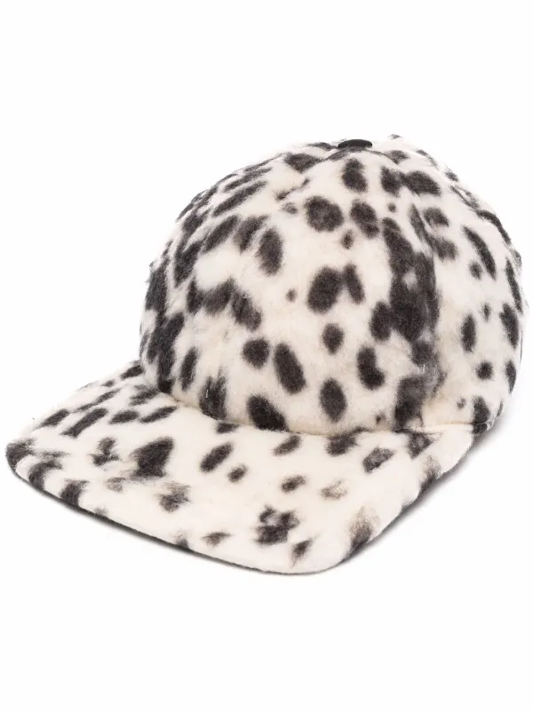 Dalmatian-print textured cap