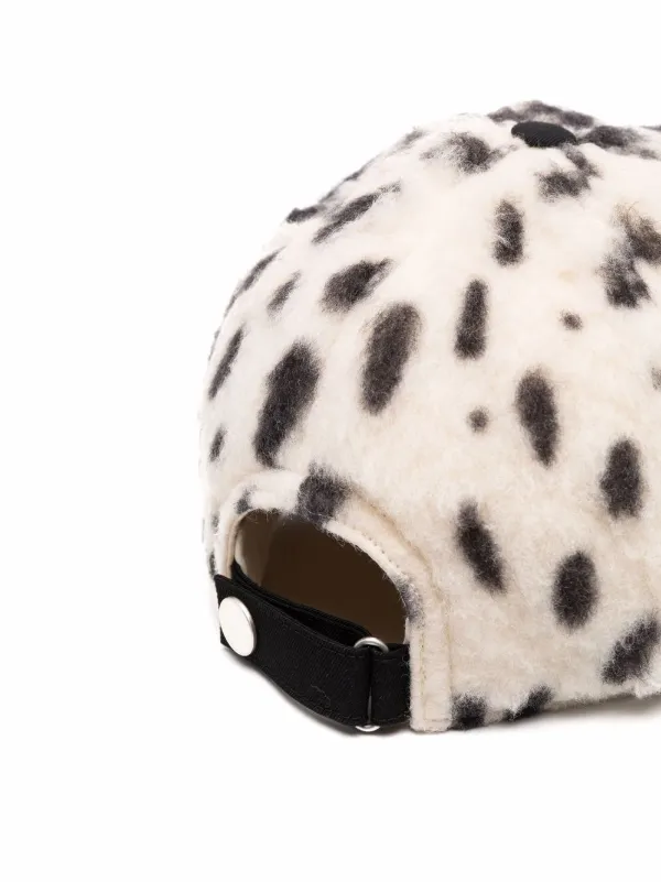 Dalmatian-print textured cap