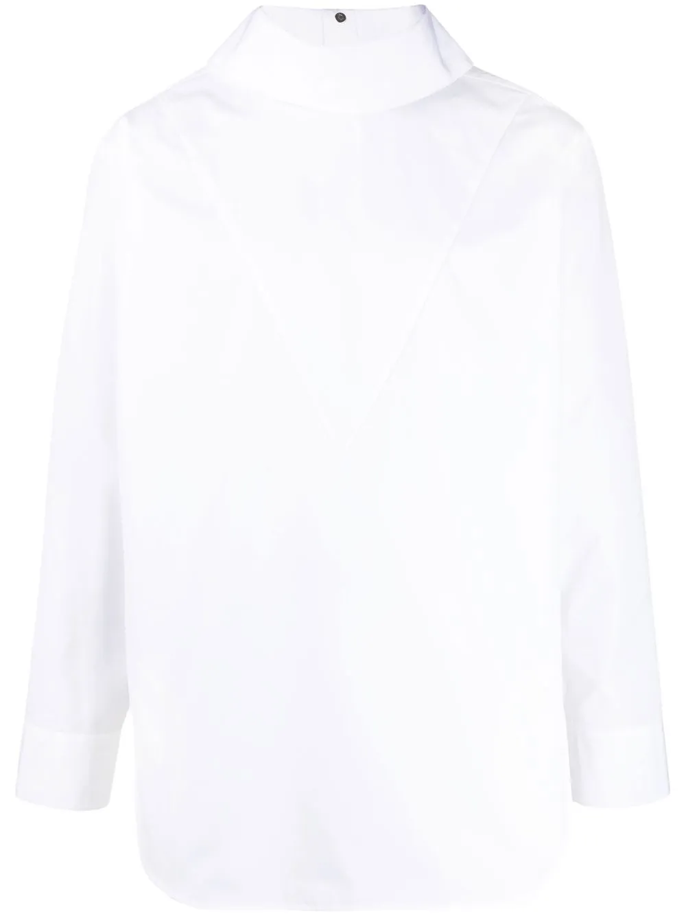 

Jil Sander band-collar cotton shirt - White