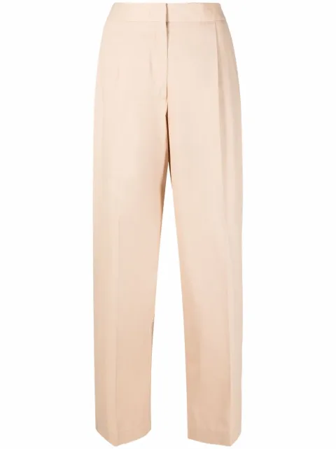 Jil Sander high-waisted cotton trousers