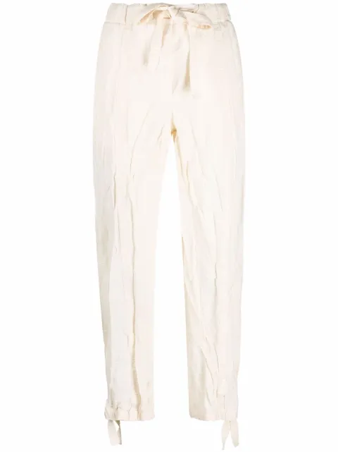 Jil Sander pantalones con efecto arrugado 