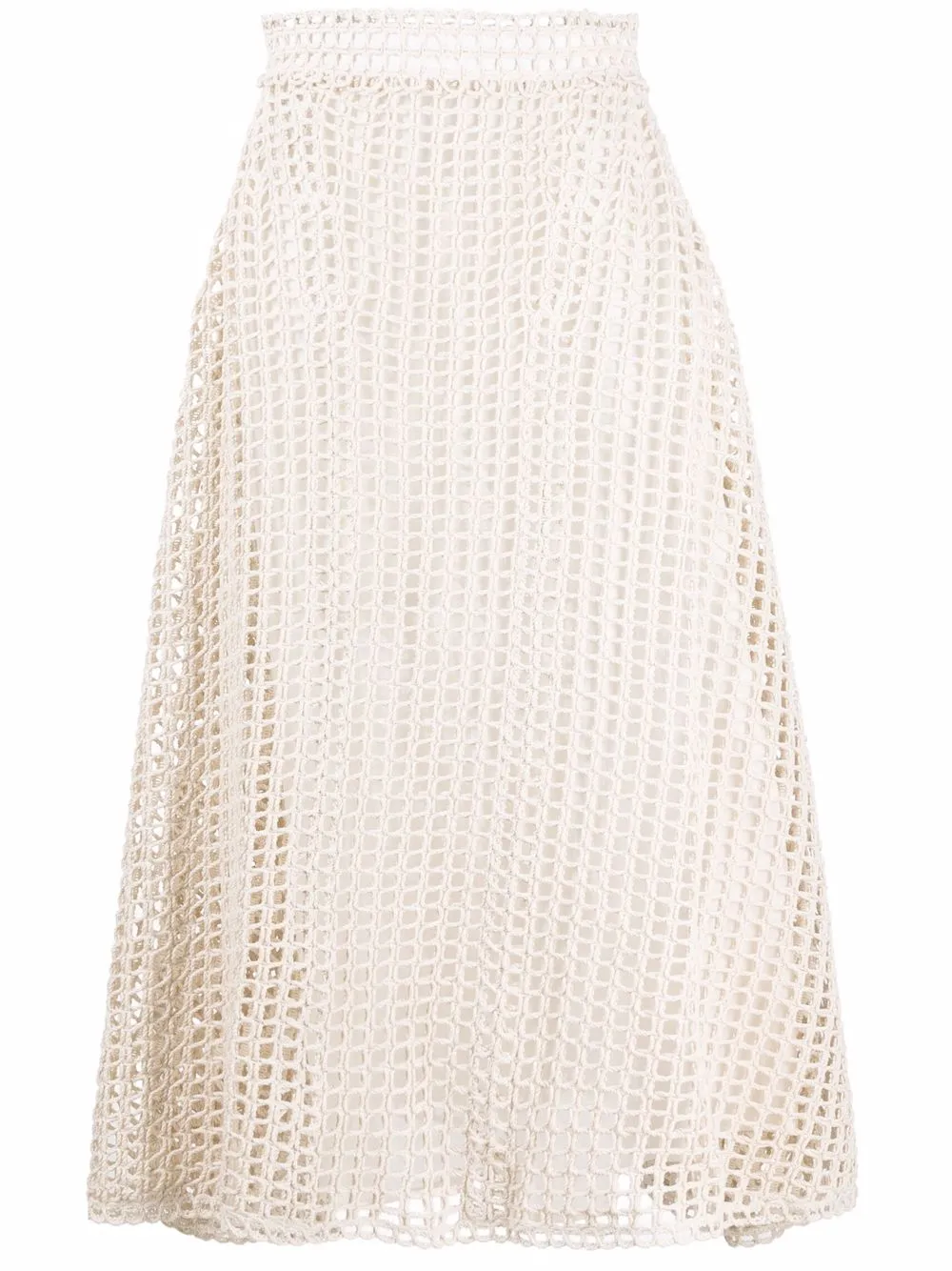 

Jil Sander falda midi de macramé - Neutro