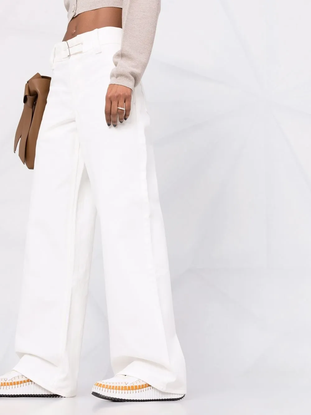  Jil Sander Vaqueros Anchos Con Bolsillos - Blanco 