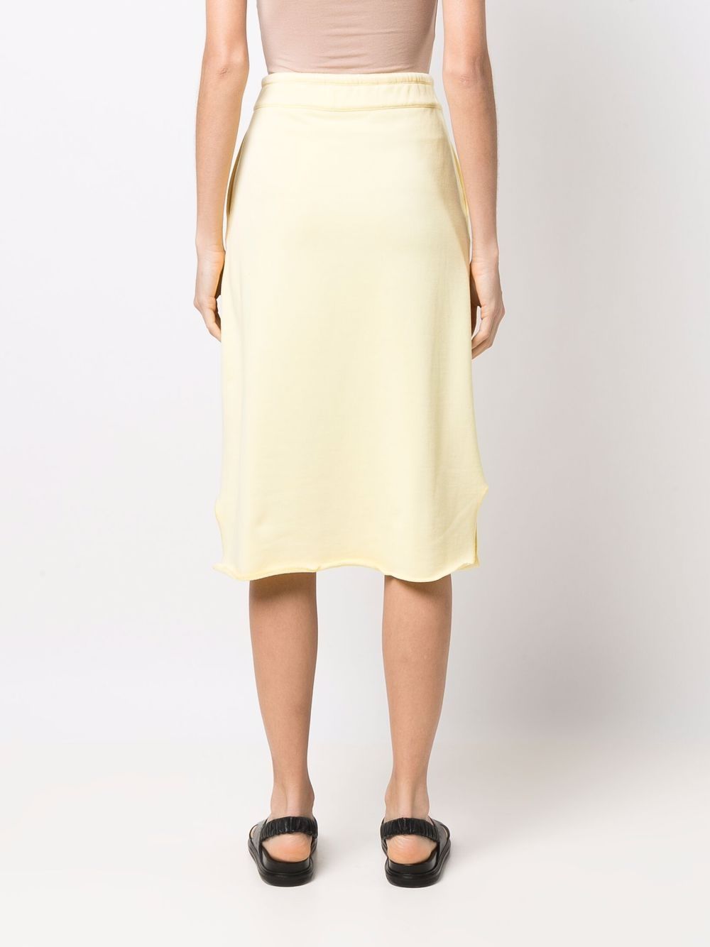 Shop Jil Sander Drawstring Shift Skirt In Gelb