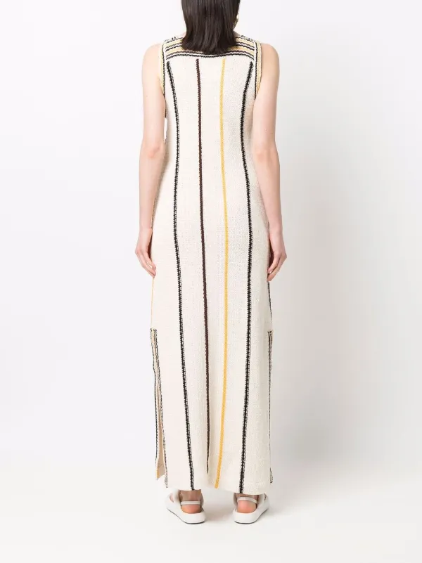 Jil Sander Knitted stripe-print Maxi 