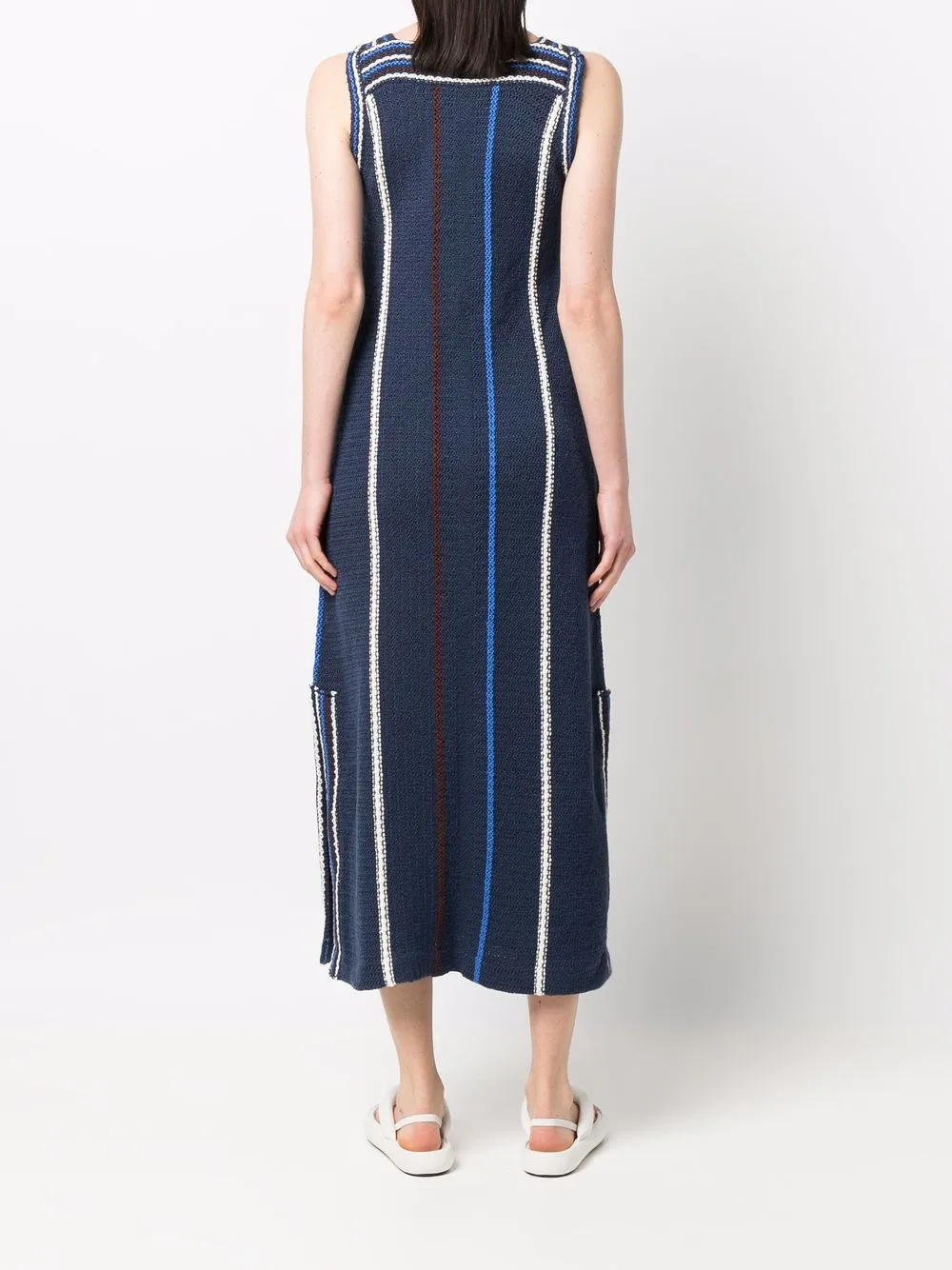фото Jil sander платье миди в полоску