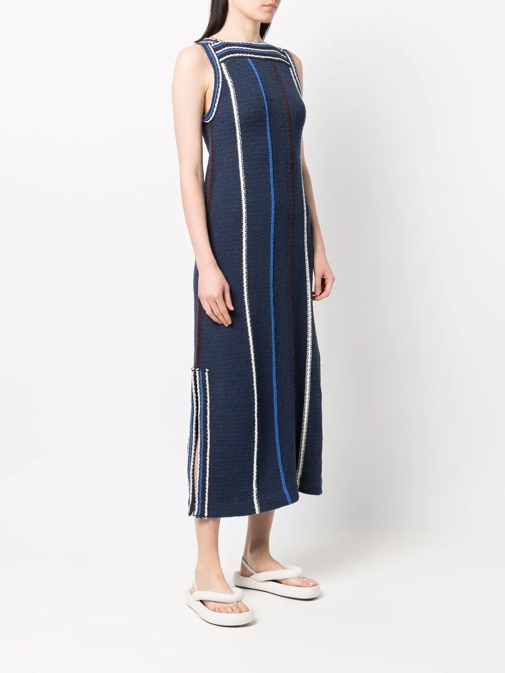 фото Jil sander платье миди в полоску