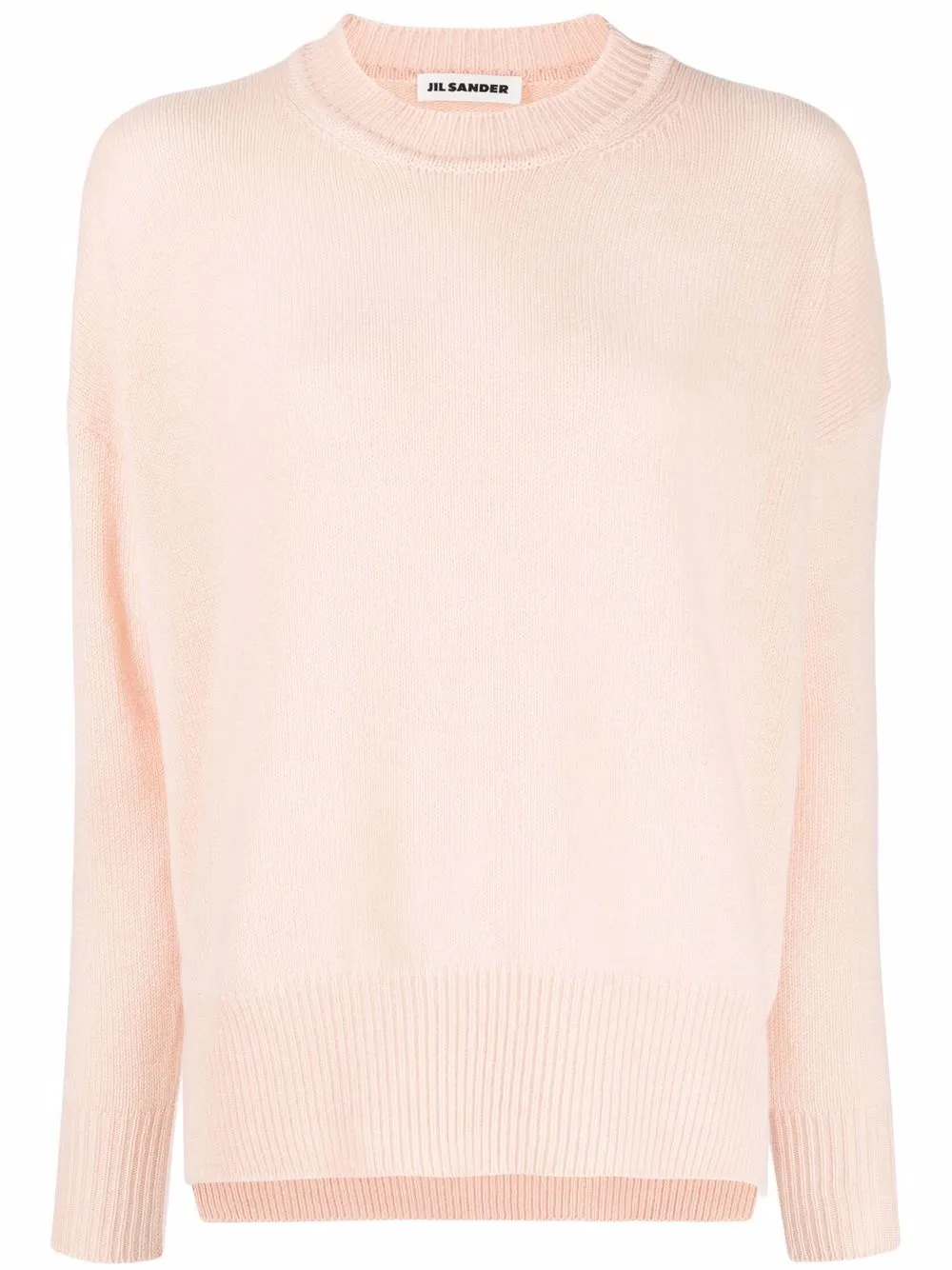 

Jil Sander boyfriend-fit side-slit crew-neck jumper - Neutrals