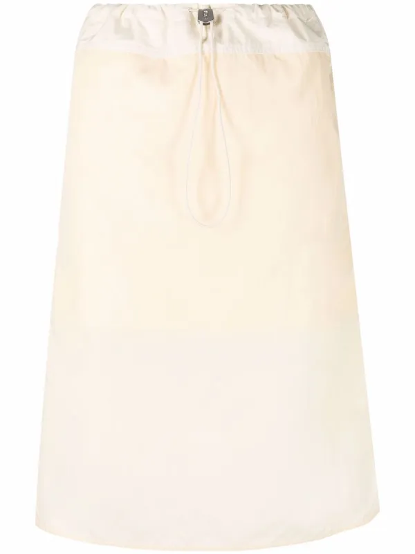 drawstring midi skirt