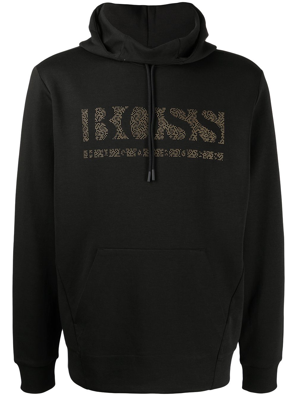 

BOSS sudadera con capucha y franjas del logo - Negro