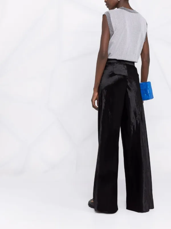 Shop Jil Sander Fluid high-waisted wide 