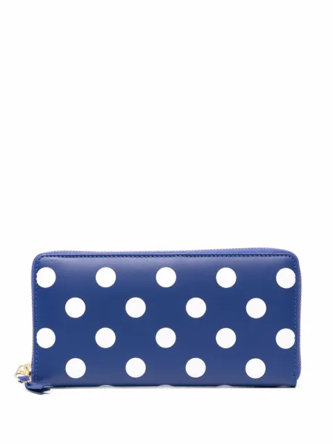 Comme Des Garçons Wallet leather polka-dot purse