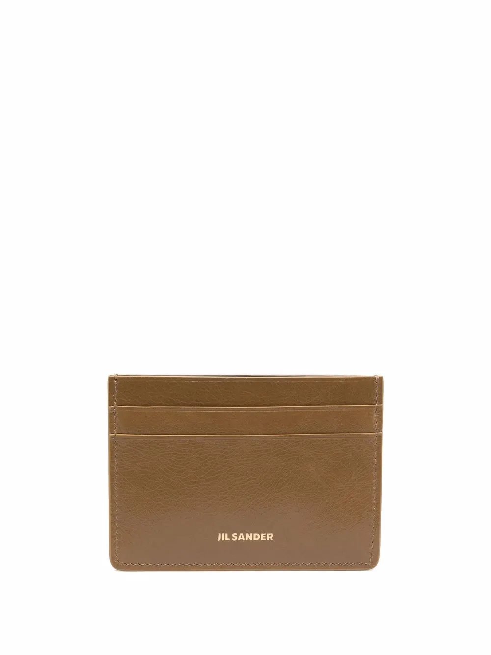 

Jil Sander logo-detail leather cardholder - Brown