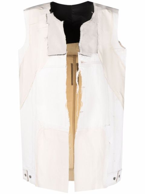 Rick Owens distressed open front coat