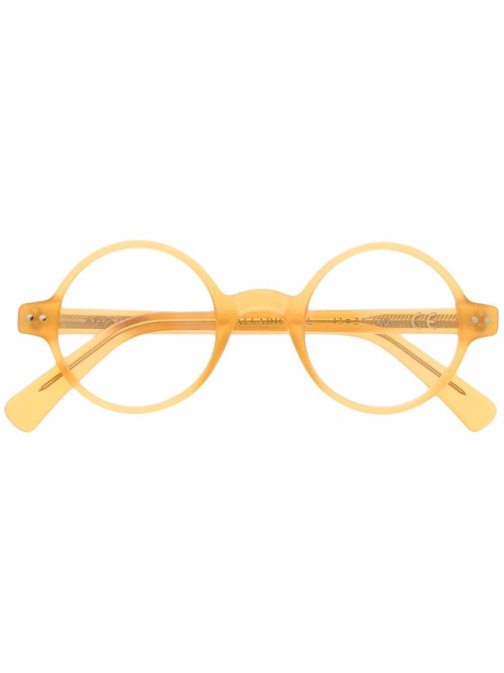 epos lunettes de vue palladio à monture ronde - jaune