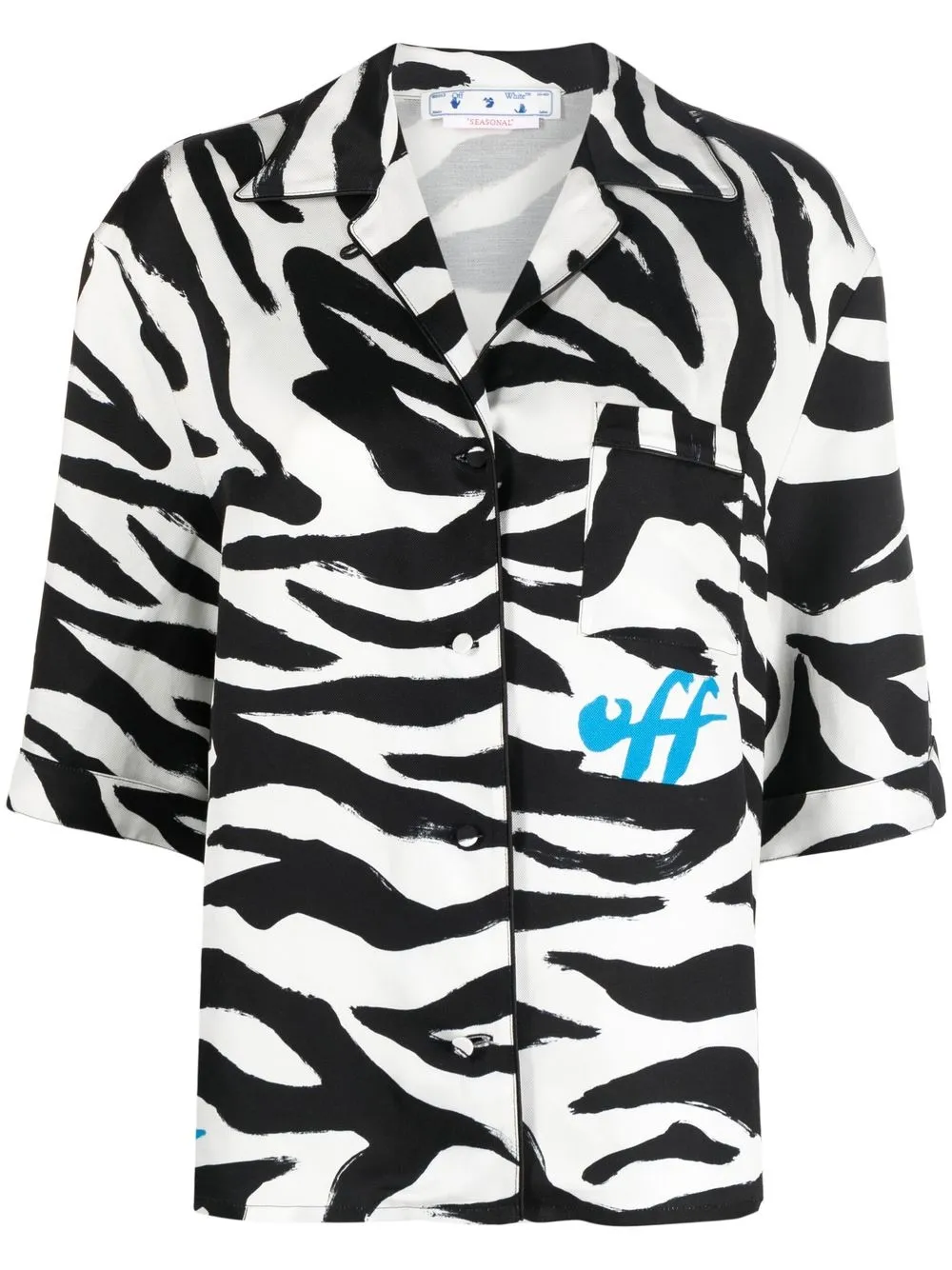 

Off-White zebra print bowling shirt