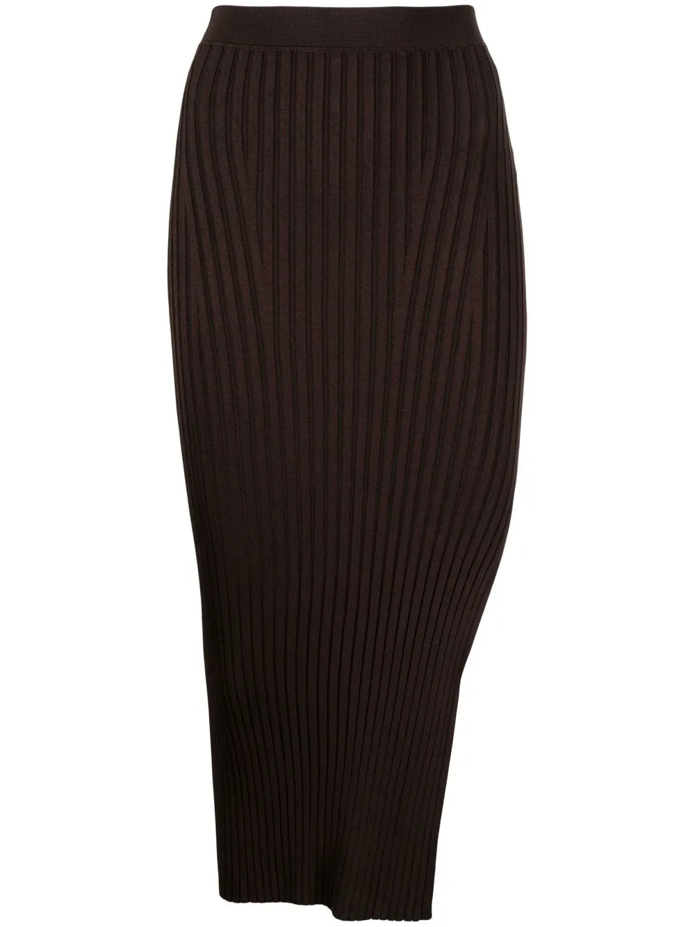 

Galvan ribbed-knit bodycon skirt - Brown