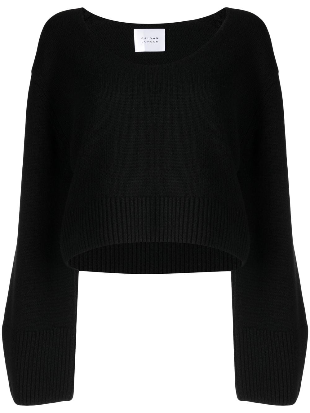 Galvan Scoop Neck Jumper In Black