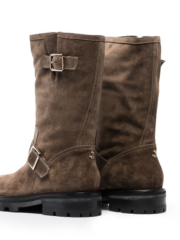 jimmy choo suede biker boots