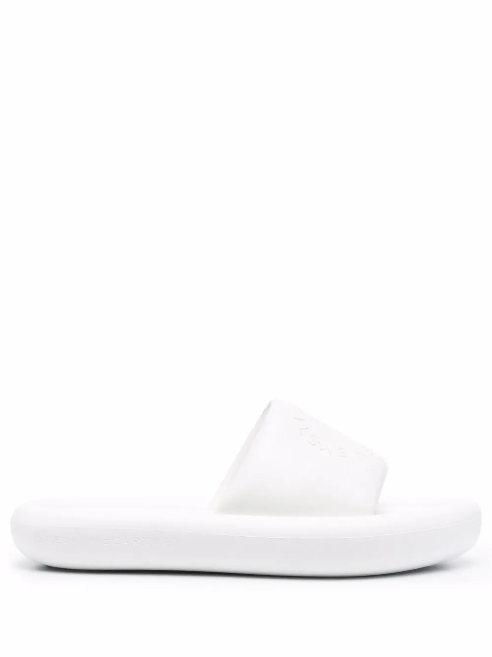 

Stella McCartney flip flops con logo perforado - Blanco