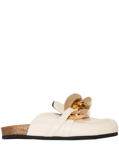 Shop JW Anderson Chain loafer mules with Express Delivery Shop JW Anderson Chain loafer mules with Express Delivery