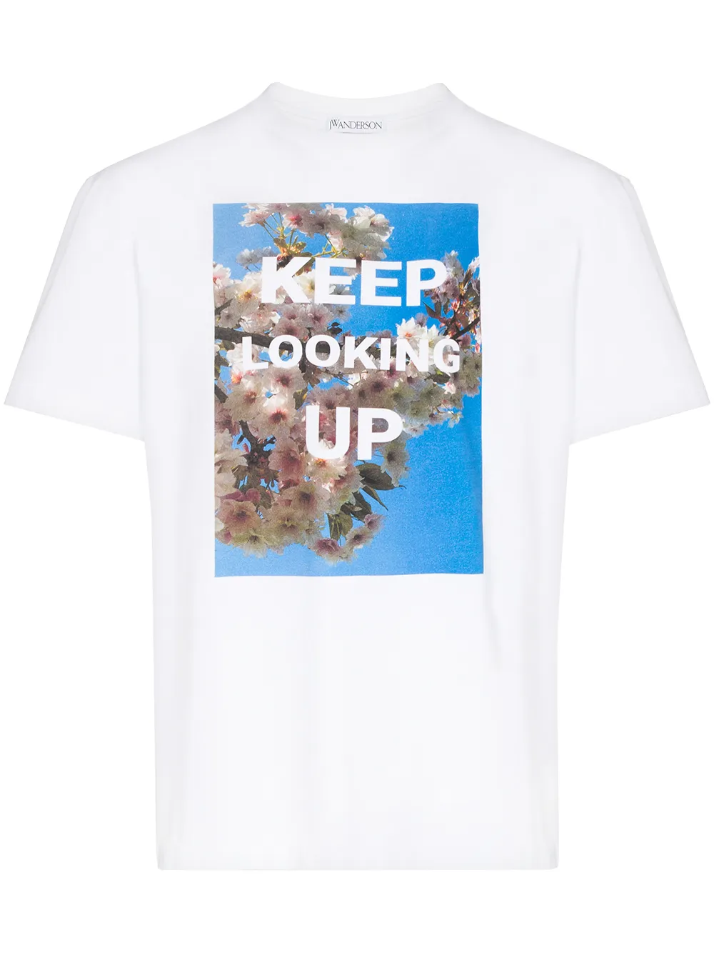 

JW Anderson x Gra-T-tude Keep Looking Up print T-shirt - White