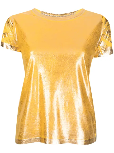 Women's metallic gold t shirt Clearance