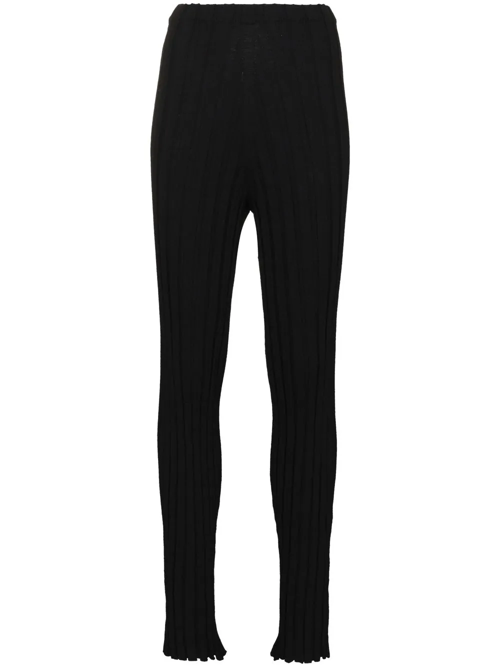 

Baserange ribbed stretch skinny trousers - Black