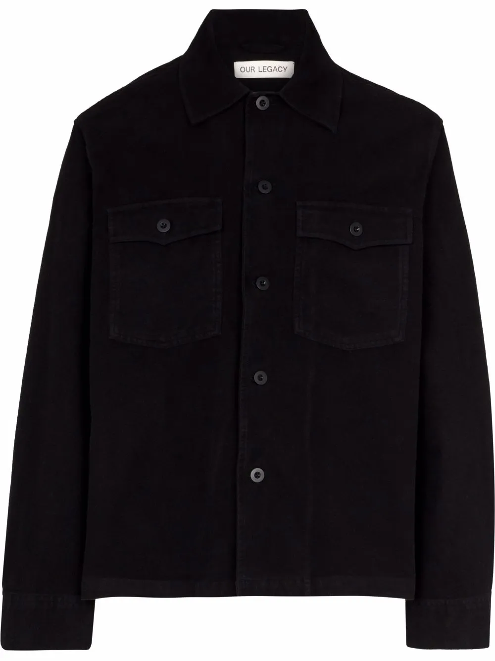 

Our Legacy sobrecamisa Evening con efecto cepillado - Negro