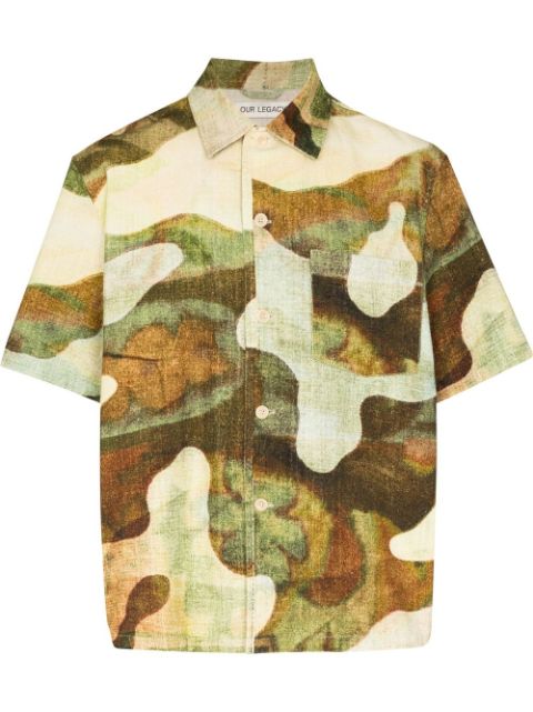 OUR LEGACY Landscape Camo-print shirt Men